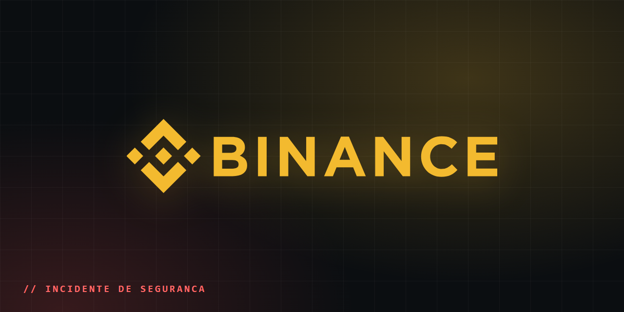 Logotipo da Binance sobre fundo escuro
