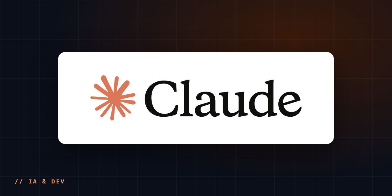 Logotipo do Claude sobre fundo escuro
