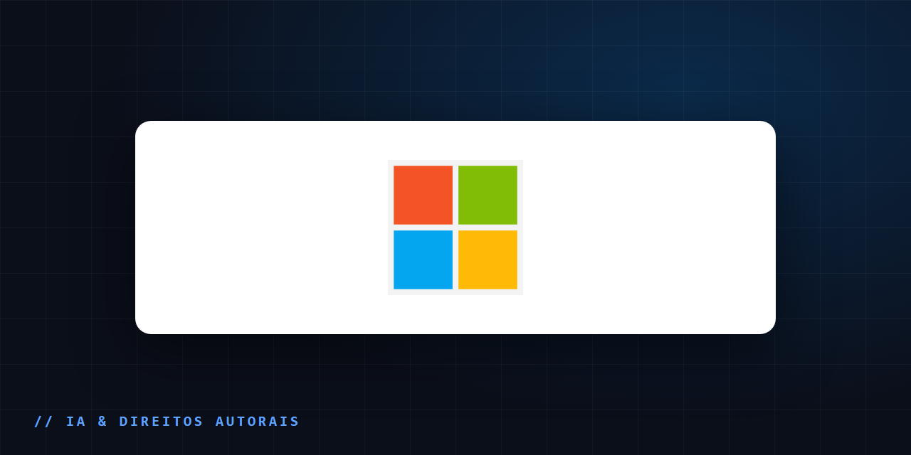 Logotipo da Microsoft sobre fundo escuro