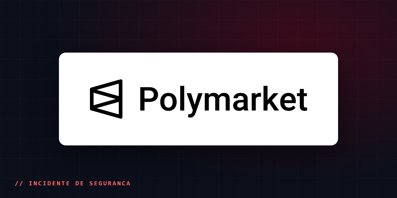 Logotipo da Polymarket sobre fundo escuro