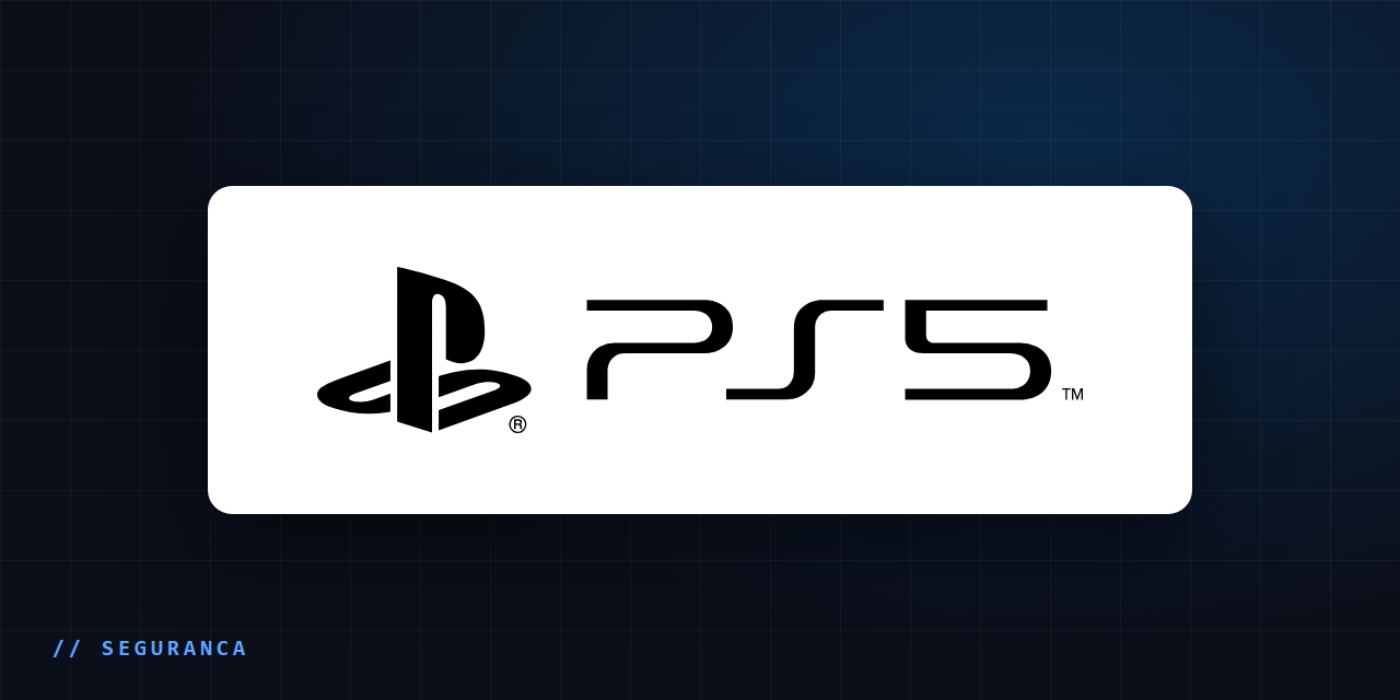 Logotipo do PlayStation 5 sobre fundo escuro