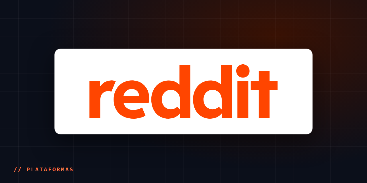 Logotipo do Reddit sobre fundo escuro