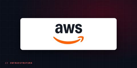Logotipo da Amazon Web Services sobre fundo escuro