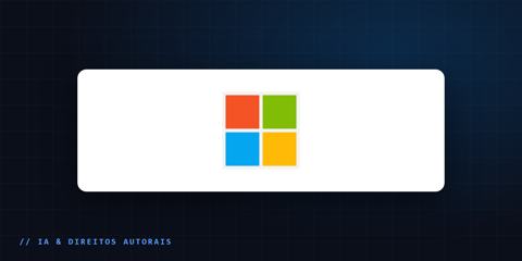 Logotipo da Microsoft sobre fundo escuro