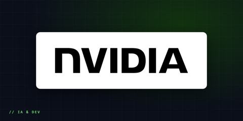 Logotipo da Nvidia sobre fundo escuro